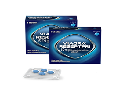 50 mg, blå VIAGRA koble pakke