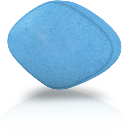50 mg, blue VIAGRA Connect pill with Pfizer logo